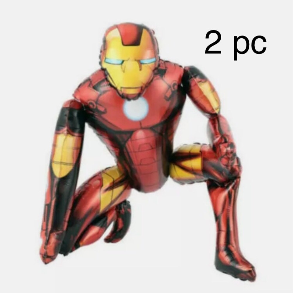 2 pc Avengers Iron Man Foil Balloon 46in X 37in.
